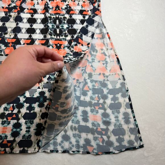 Romeo & Juliet Couture V-Neck Geometric Print Maxi Dress Size S Festival Casual - Picture 7 of 9